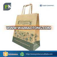 Promotional Recycled Flat Handle Brown Craft Paper Bag