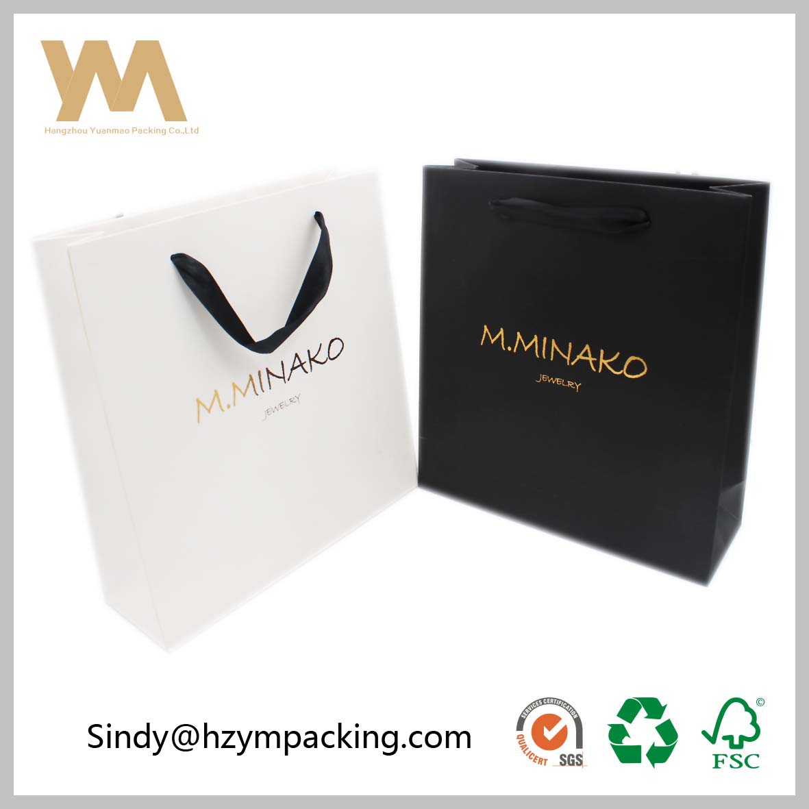 Promotional Printed Paper Gift Packing Bag for Garment&Shoes&Foods